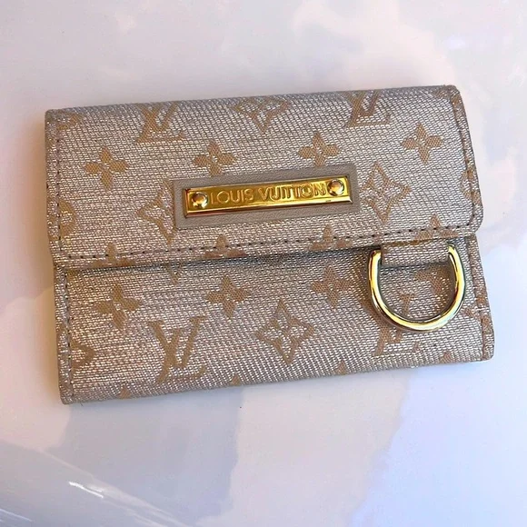 LOUIS VUITTON MINI LIN SHINE MONOGRAM WALLET - Picture 1 of 15